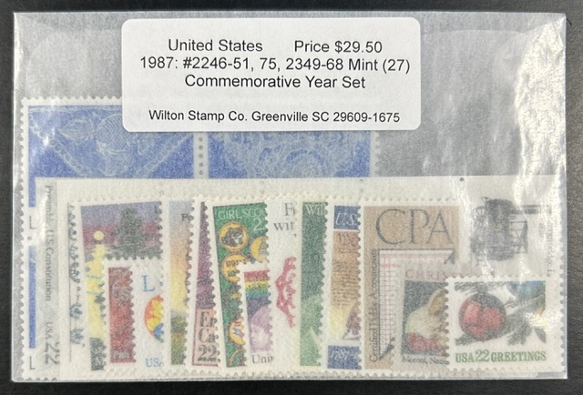 United States 1987 Mint Year Set of 27