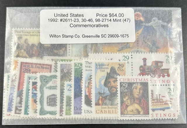 United States 1992 Mint Year Set of 47