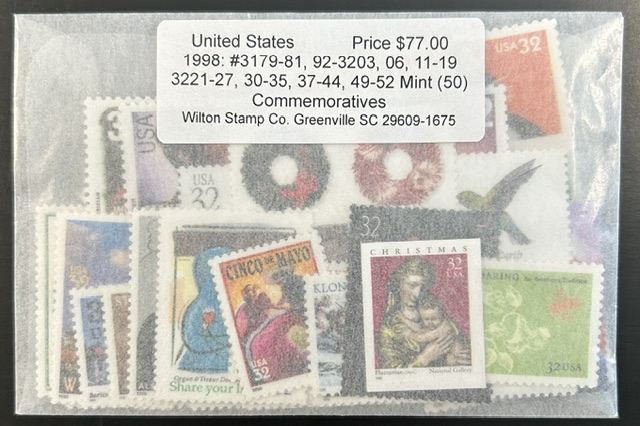 United States 1998 Mint Year Set of 50