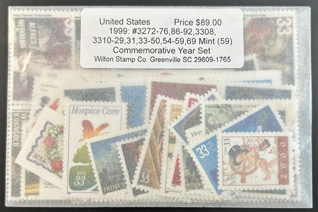 United States 1999 Mint Year Set of 59