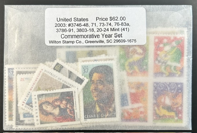 United States 2003 Mint Year Set of 41