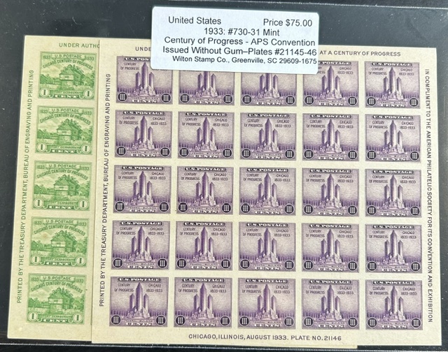 United States #730-31 Mint
